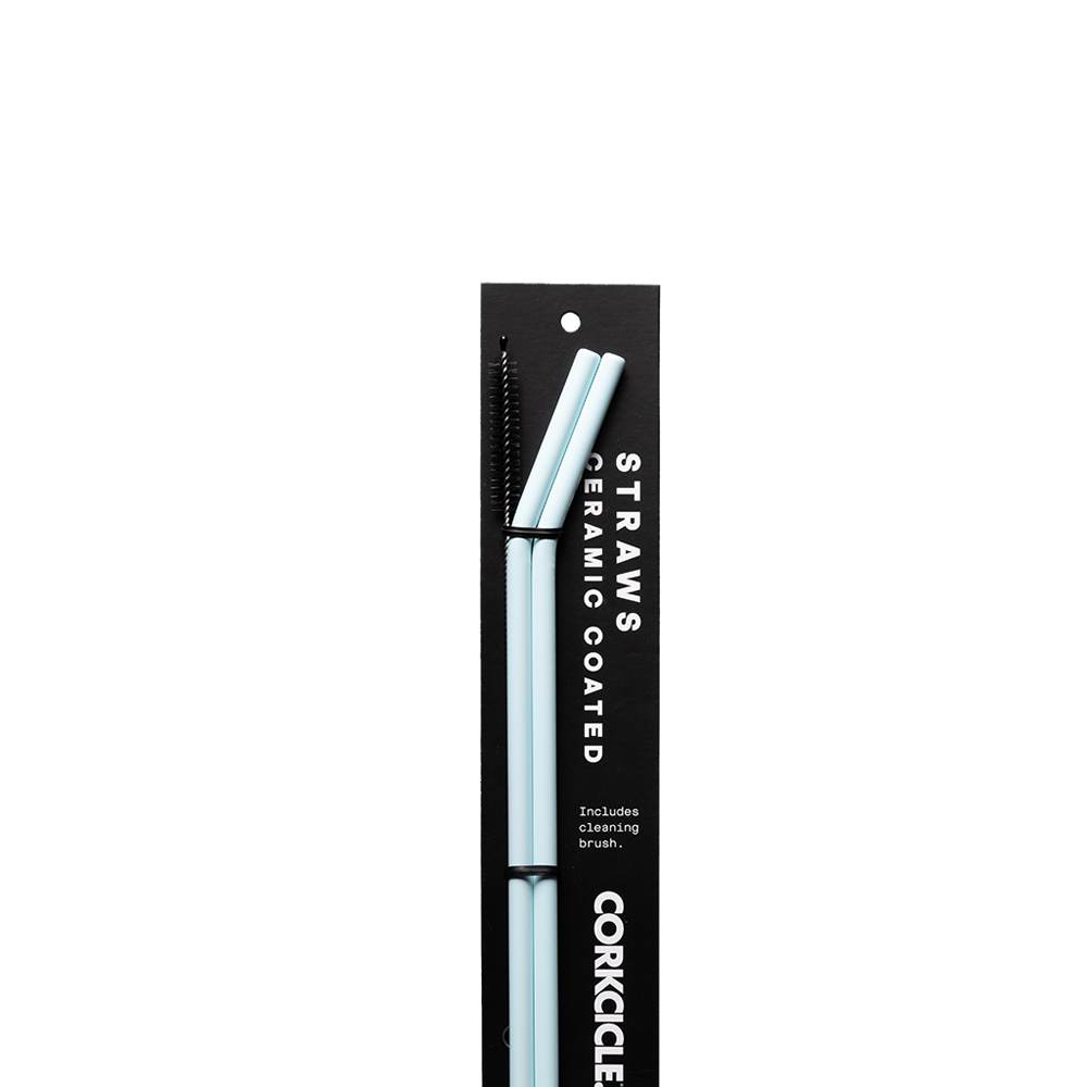Ceramic Coated Straw Set - Handy Choice U6 - Straw Set / Ceramic Powder Blue