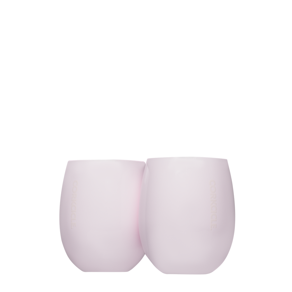 Sommelier Stemless Set (2) - Easy Cup T5 - 10oz / Gloss Pink