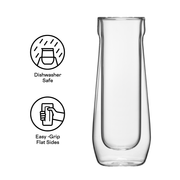 Stemless Flute Glass Set (2) - Smooth Choice U5