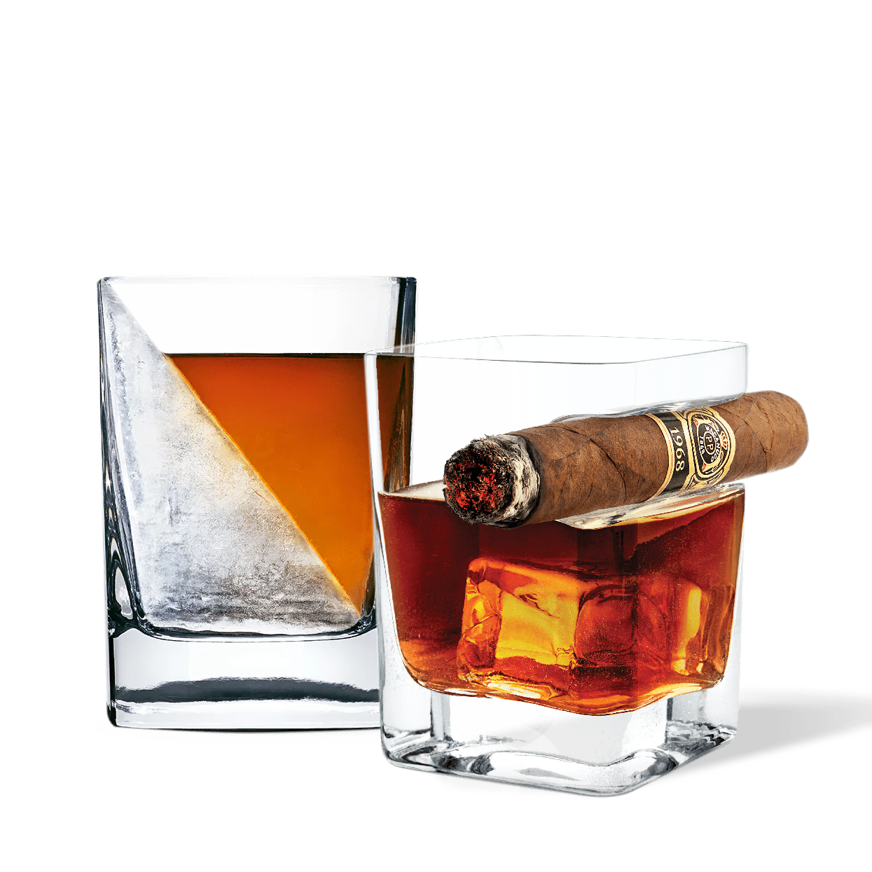 Whiskey Wedge + Cigar Glass Bundle - Clean Whiskey C4